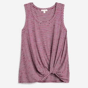 Levie sleeveless knot front knit top